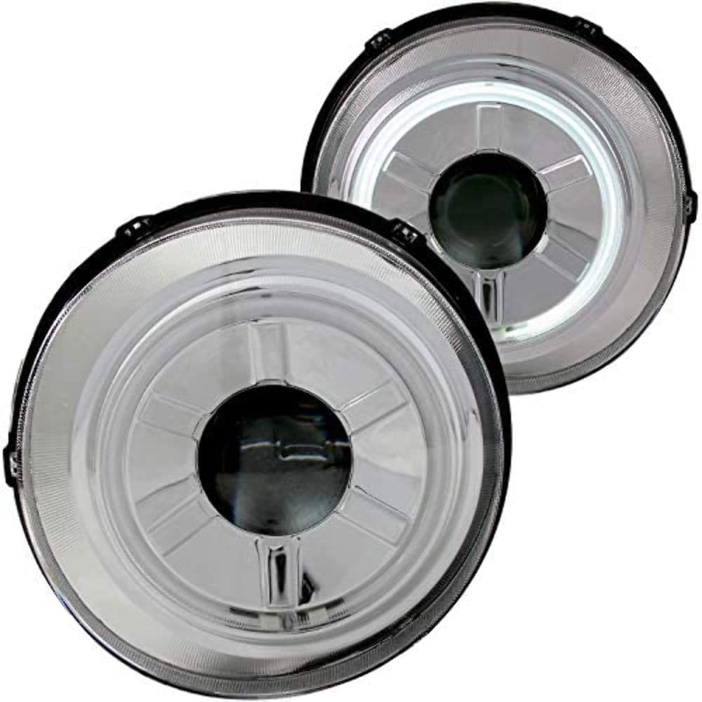 Projector Headlight Set ANZO USA w/CCFL Halo-Chrome 111115