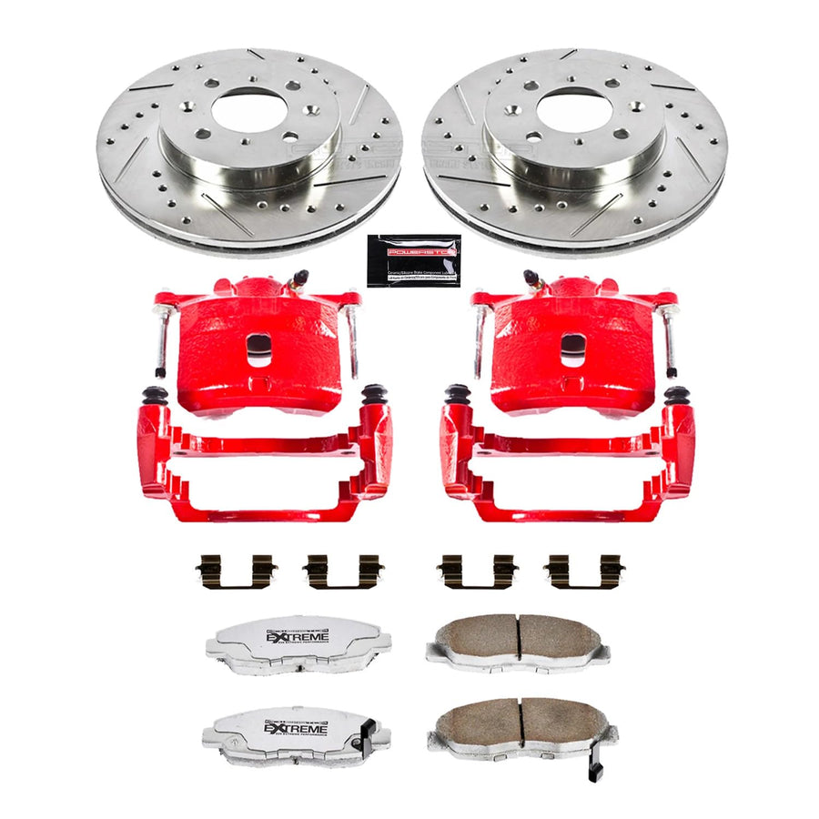 Power Stop KC693-26 Z26 Street Warrior Front & Rear Brake Kit Acura Honda For Acura Integra 1994-2001, Honda Civic 1993-1995 [Model Specific]