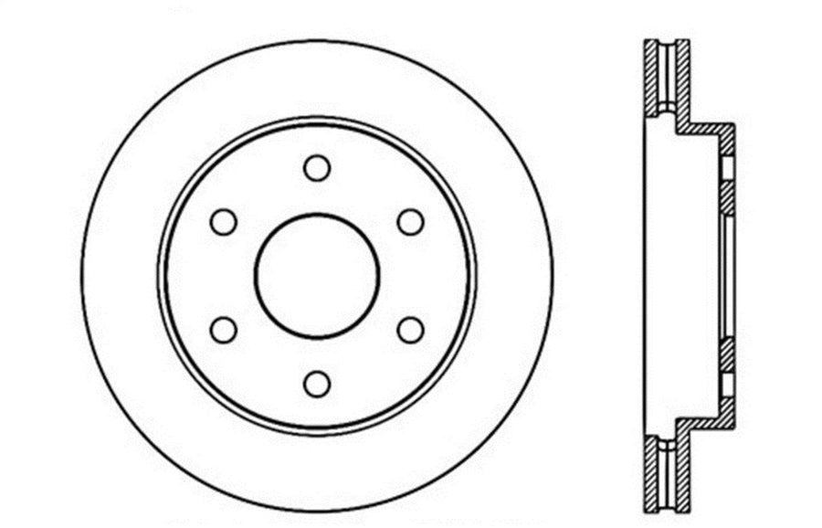 Sport StopTech Cross Drilled Brake Rotor; Front Right 128.66040R