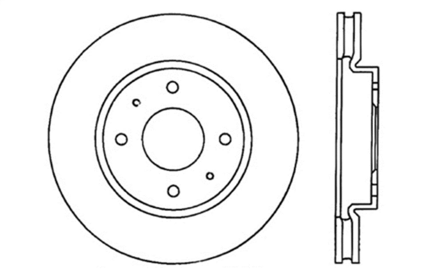 Sport Drilled/Slotted Brake Rotor StopTech 127.46070L (Front Left), 1 Pack
