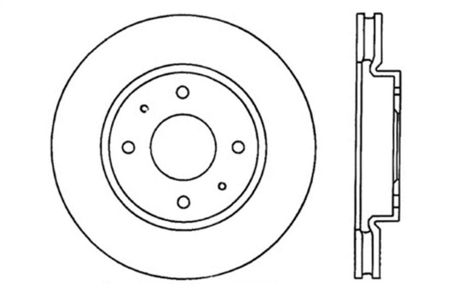Sport Drilled/Slotted Brake Rotor StopTech 127.46070L (Front Left), 1 Pack