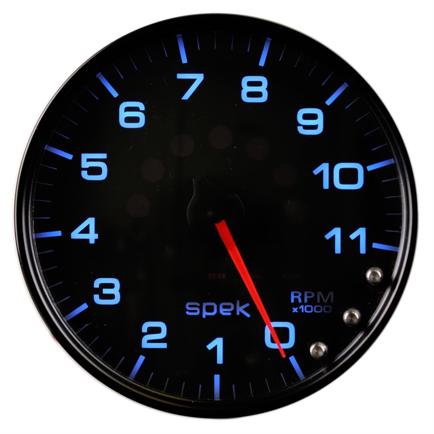 AutoMeter Gauge P23932 Tachometer (Spek-Pro 5", 11K RPM, with Shift Light & Peak Mem, Black/Black, Spek-Pro)