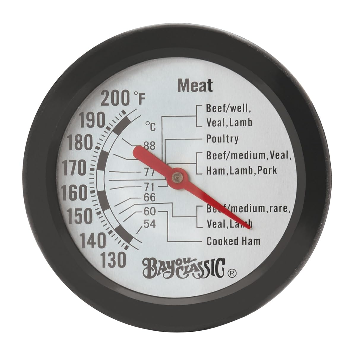 5026-Meat Bayou Classic Thermometer, Silver