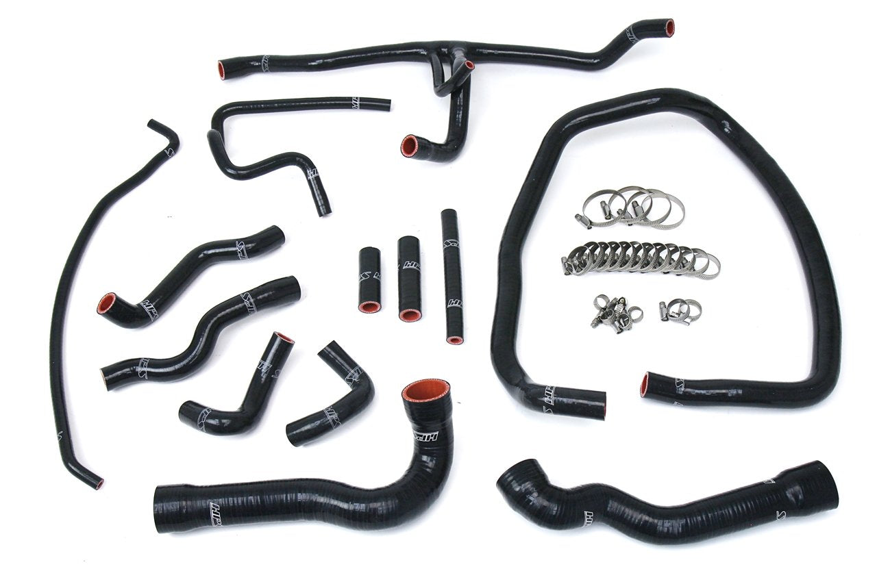 Silicone Radiator and Heater Hose Kit HPS 57-1674-BLK Coolant, Black