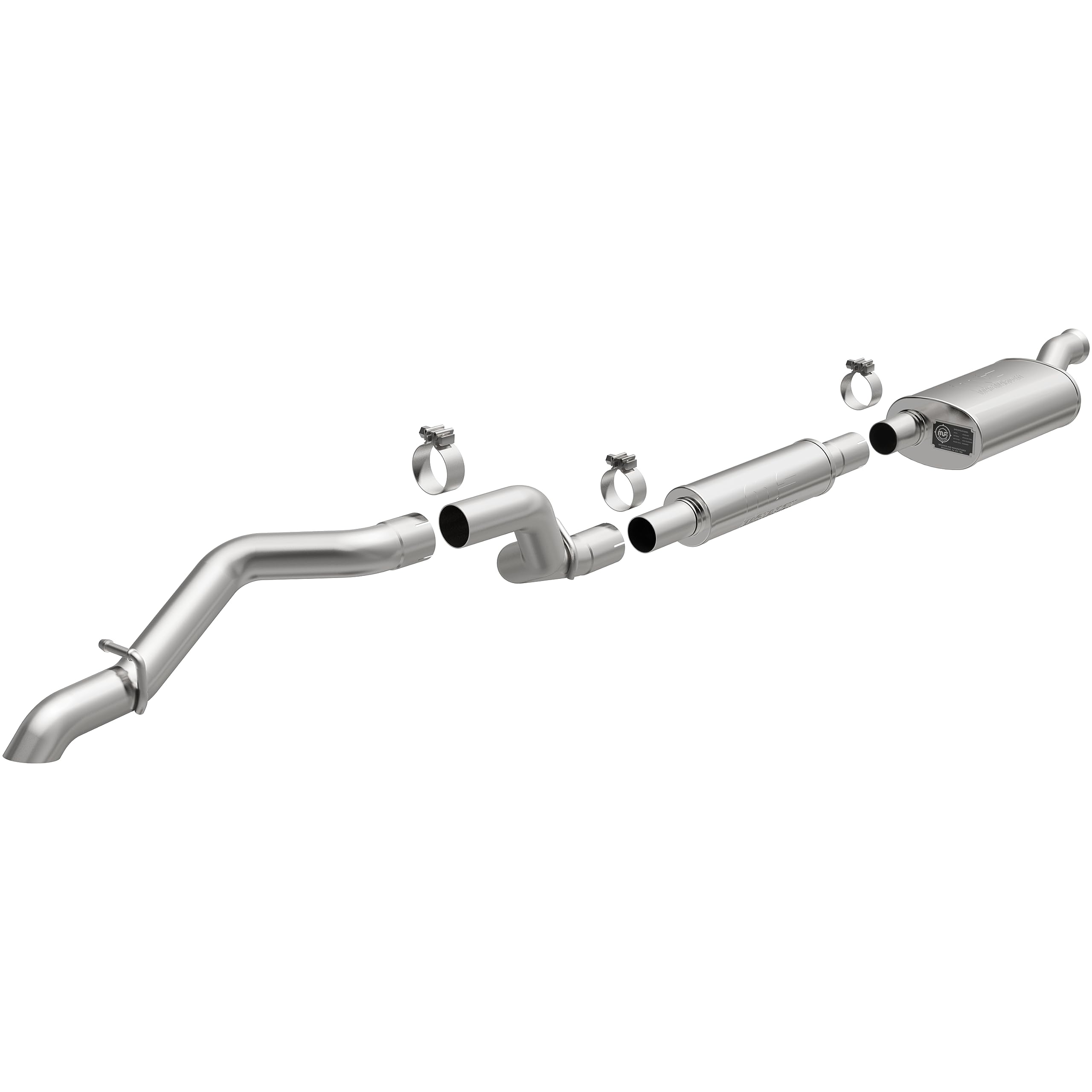 MagnaFlow Exhaust Performance System 19592: Cat-Back, Overland Series, For 2018-2025 Jeep Wrangler, Single Straight Driver Side Rear Exit Style