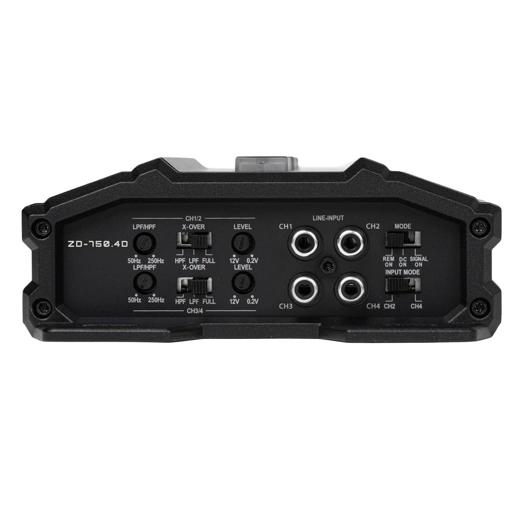 Hifonics Delta Zeus 750 Watt Compact 4 Channel Nickel Plated Mobile Car Audio Amplifier with Auto Turn On Feature, ZD-750.4D, Black