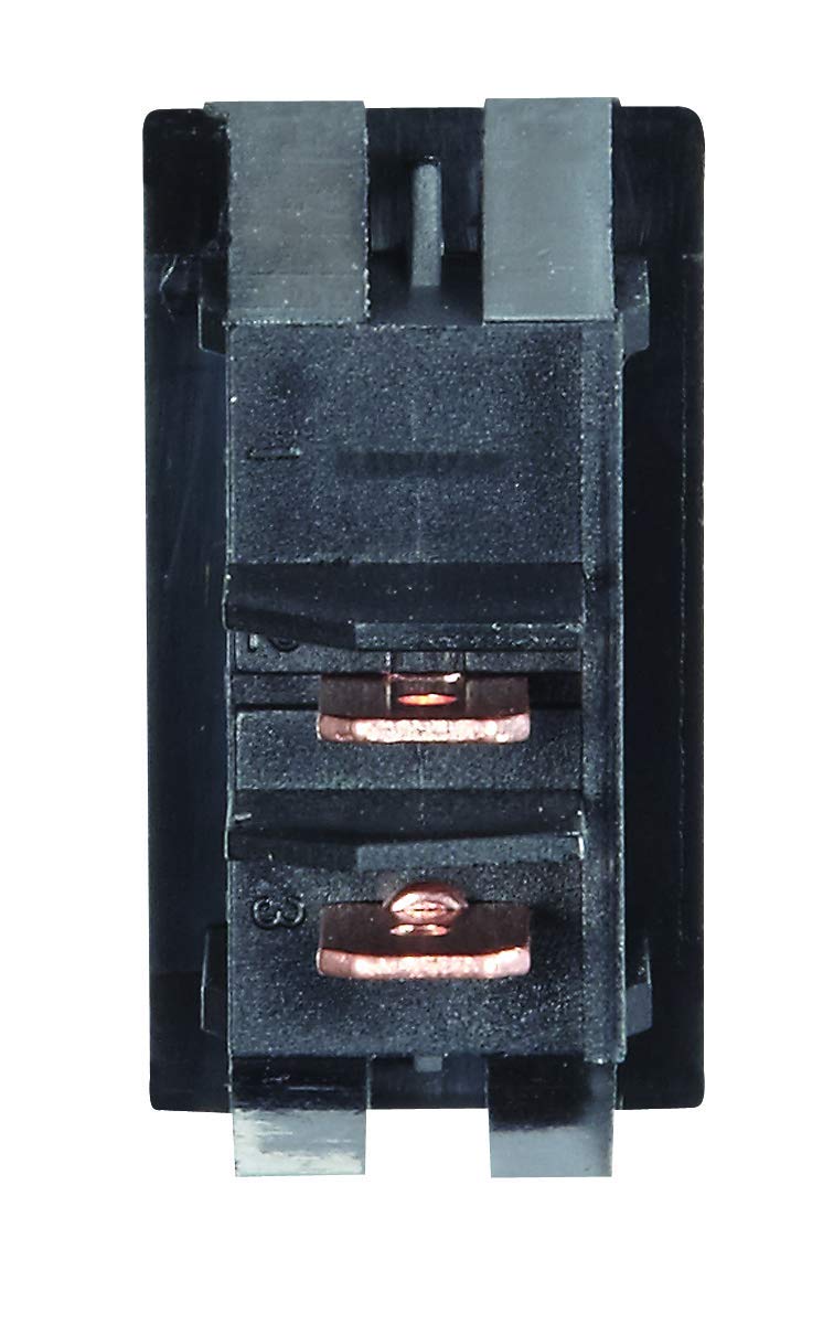 Rocker Switch RV Designer S261, 10 Amp, On / Off, SPST, Black, DC Electrical