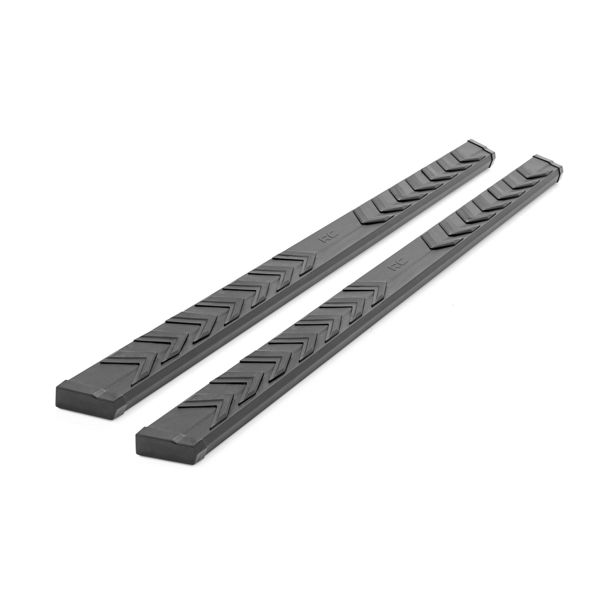 BA2 Rough Country Running Boards for Ford F-150 (2009-2024) - 5" Wide Steel Step Bars, Non-Slip Grip Foot Rails, No-Drill Install, Truck Side Steps