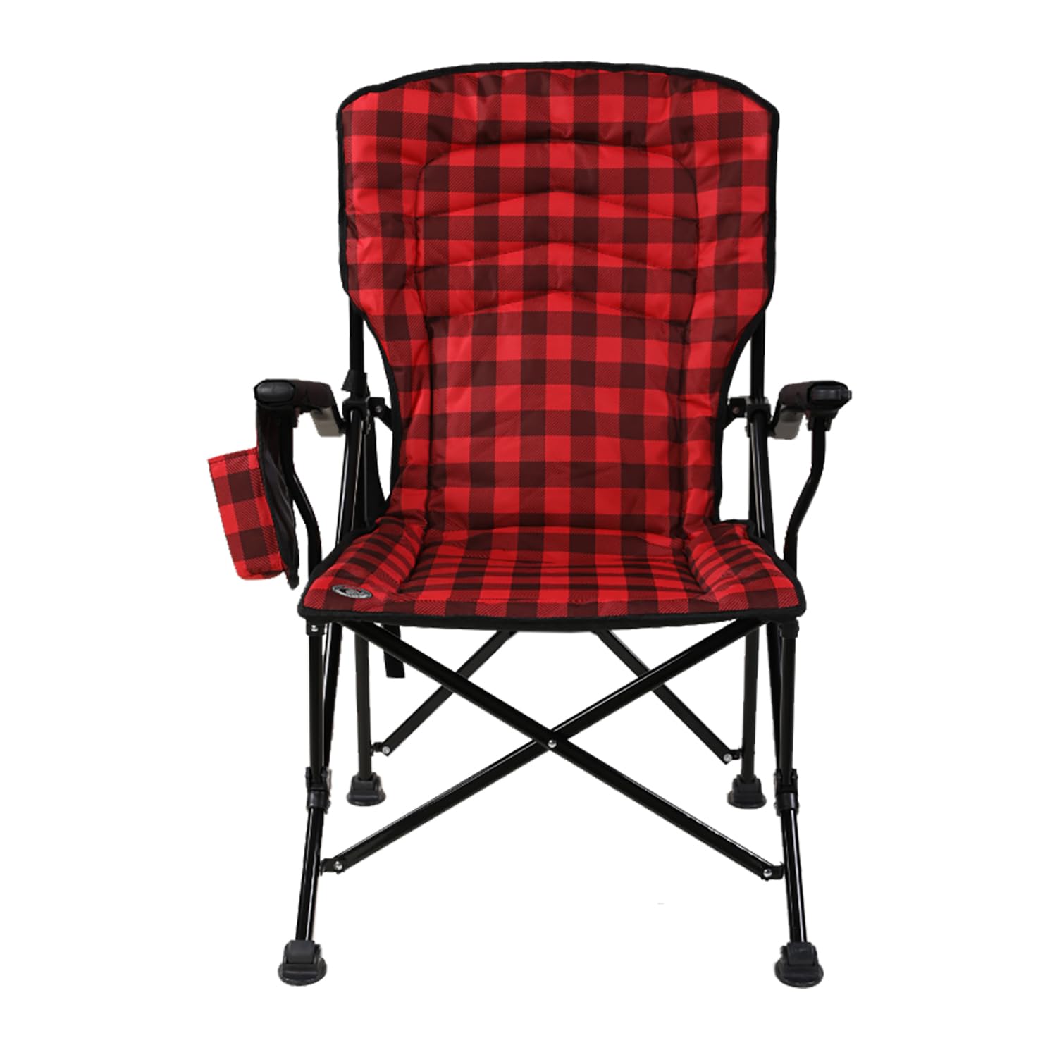 Kuma Switchback Chair Outdoor Gear with Carry Bag, Ultimate Portable Luxury Outdoor Chair for Camping (Red/Black)