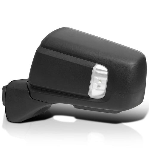 Spec-D Tuning Black Power Fold Left Driver Side Power Heated Side Mirror w/Blind Spot + Temp Sensor Compatible with 2019-2025 Chevy Silverado 1500
