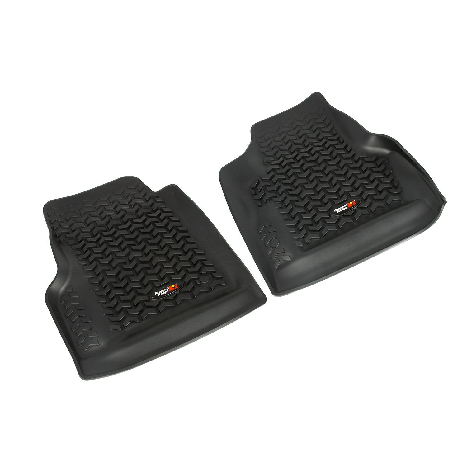 Front Floor Liners Rugged Ridge for Jeep Wrangler TJ/LJ | Black | 12920.11 | Fits 1997-2006 Jeep Wrangler TJ/LJ
