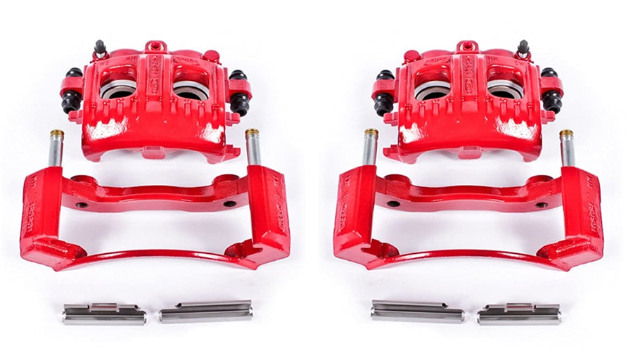 Power Stop S4652 Front Pair of High-Temp Red Powder Coated Calipers For Ford Expedition, Ford F-150, Ford F-150 Heritage, Ford F-250, Ford F-250, Lincoln Navigator [Model Specific]