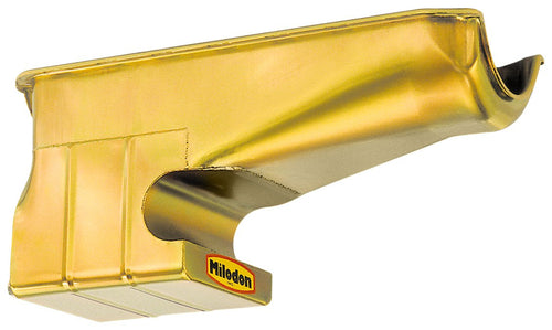 Milodon 31060 Gold Zinc Plated Steel Street and Strip Oil Pan for Nova 1962-67