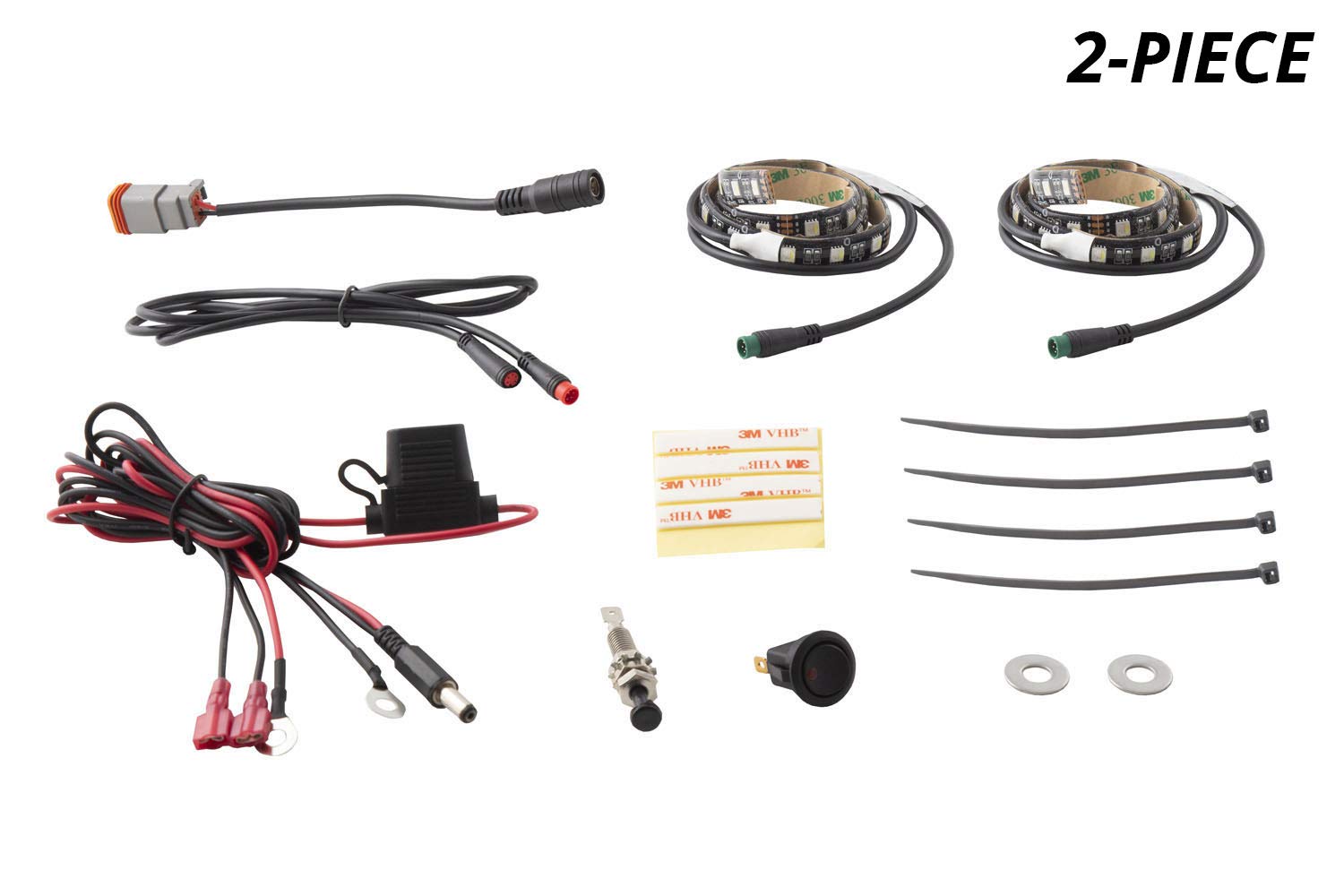 Diode Dynamics RGBW Engine Bay Strip Kit DD0440, 2pc, Multicolor