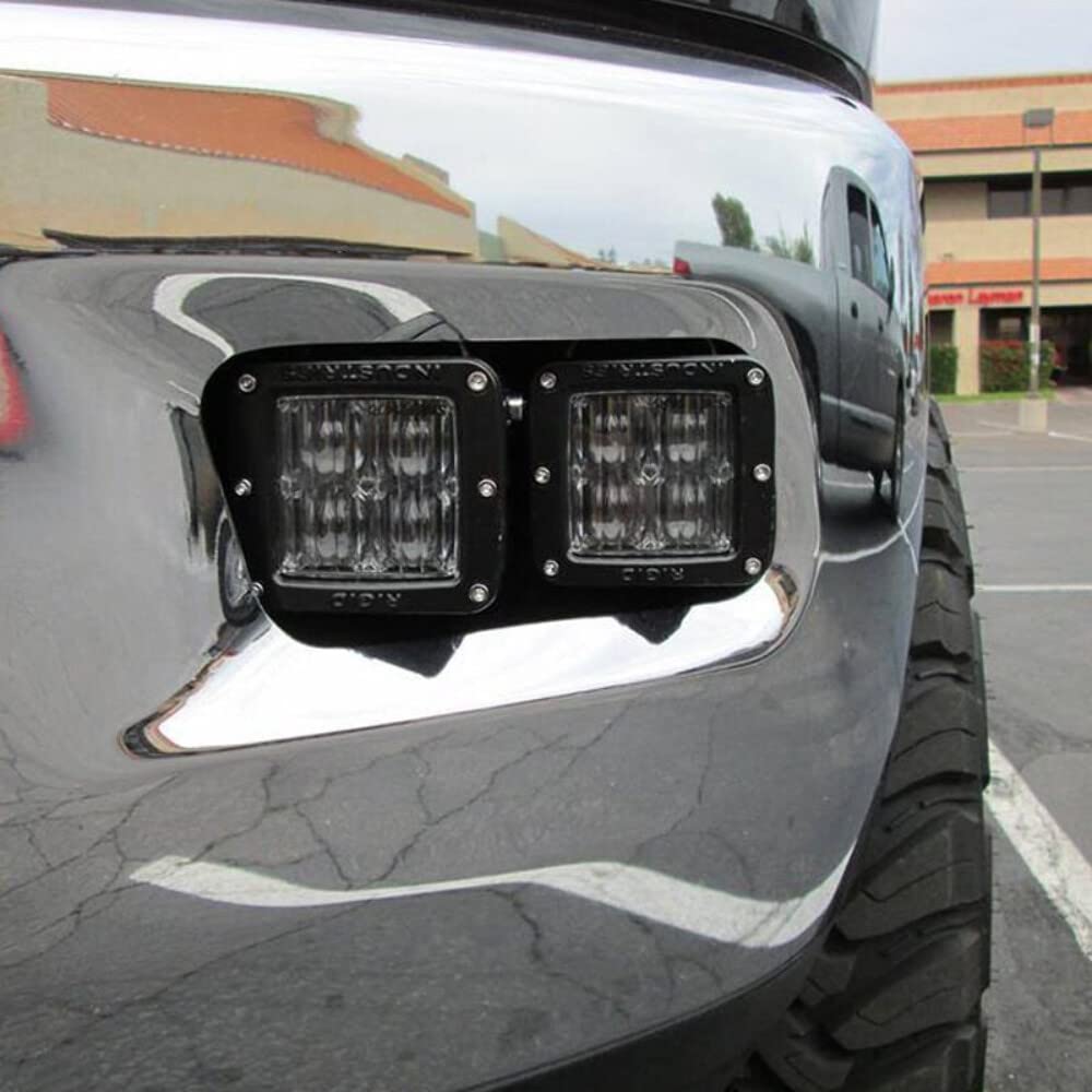 D Series Pro RIGID Industries Spector Driving Surface Mount LED Lights, 3 Inch LED Off Roading Black Mount Lights, Easy to Install, Off Roading Accessories, 50,000 Hour Lifespan (Pair, 502313)