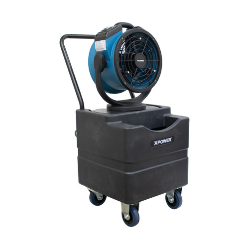 Multi-Purpose XPOWER FM-68WK Oscillatin Misting Fan with Built-In Water Pumo and WT-45 Mobile Water Reservoir