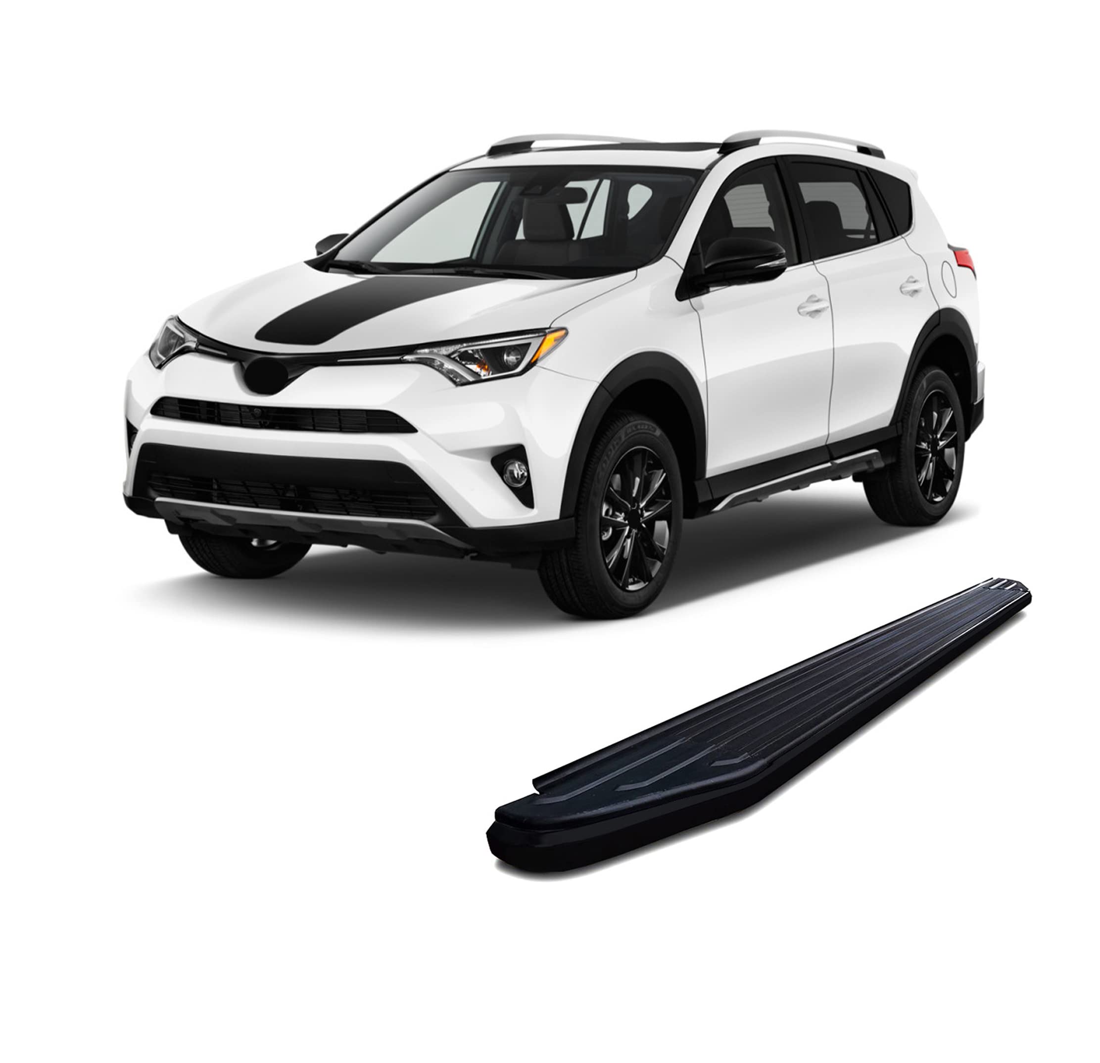 Peerless Black Horse Off Road Running Boards Compatible with 2006-2018 Toyota Rav4-PR-TYRABK
