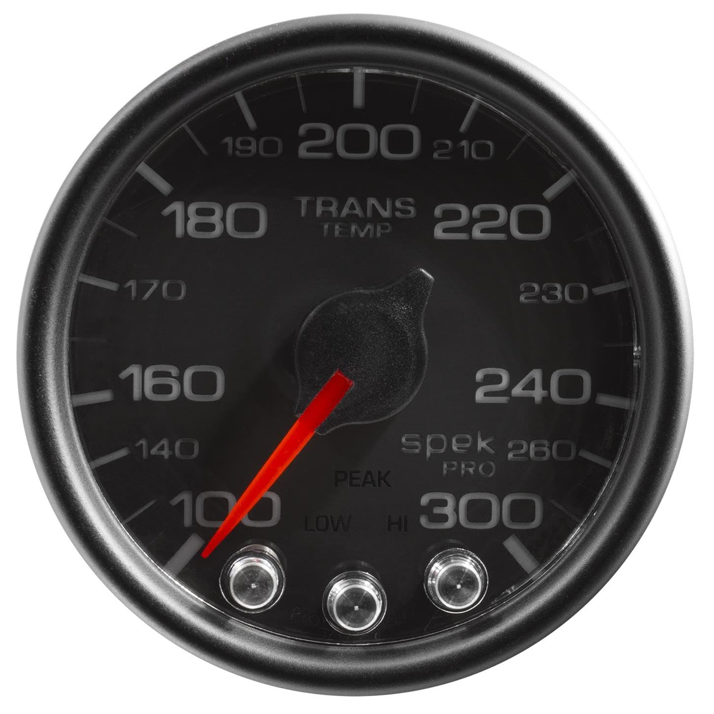 AutoMeter Gauge P34232 Transmission Temp (Spek-Pro Gauge, Trans Temp, 2 1/16", 300ºf, Stepper Motorwith Peak & Warn, Blk/Blk, Spek-Pro)