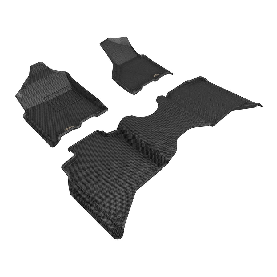 Kagu 3D MAXpider Floor Mat (Black) Compatible with Dodge RAM 3500 Crew CAB 2019-2024 Bench Seats - Full Set