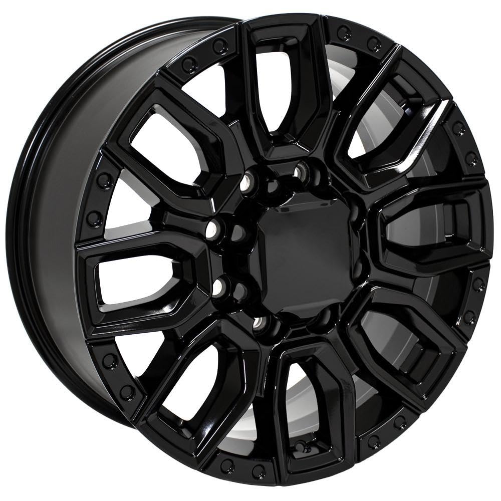20 Inch OE Wheels CV97A Rim Fits GMC Sierra 2500/3500 Denali Style 8x165.1 20x8.5 Gloss Black - Hollander 14125 (1)