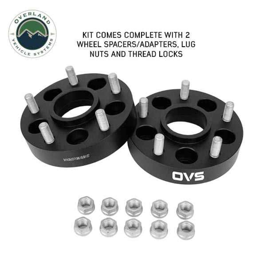 Overland Vehicle Systems - 5x5 1.25" Wheel Spacer/Adaptor (Pair) - 5x4.5 (6x5.5 1.25" Wheel Spacer (Pair))