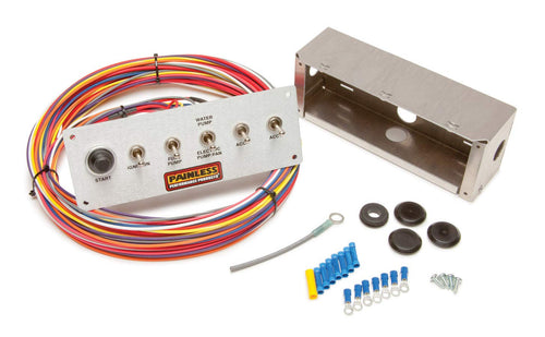 Brushed Aluminum Painless Performance 50412 Pro Street Toggle Switch Panel, 6-Switch