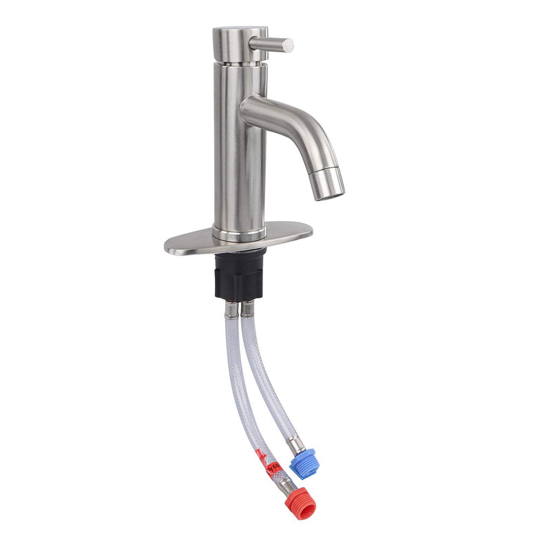 VF77-BN-A Empire Faucets 6-3/4" RV Bathroom Metal Vessel Faucet with Optional Deckplate - Brushed Nickel