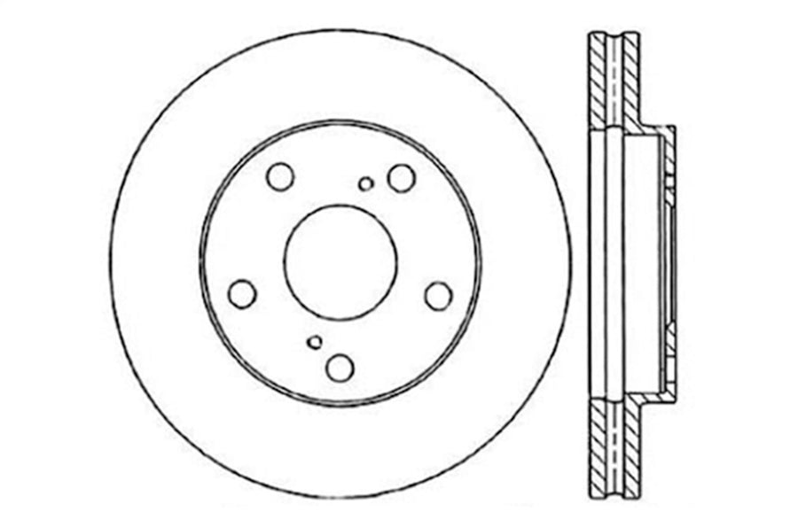 Sport Drilled/Slotted Brake Rotor StopTech 127.44078L (Front Left), 1 Pack