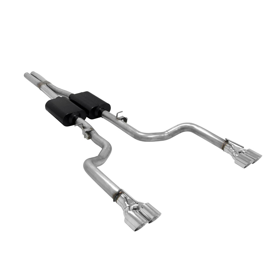 American Thunder Flowmaster 817739 Cat-Back Exhaust 3 Inch Stainless Steel 3.5 Inch Polished 304 Quad Tips Compatible with 2015-2023 Dodge Challenger Hellcat, Demon, SRT392, R/T Scat-Pack 6.2L 6.4L