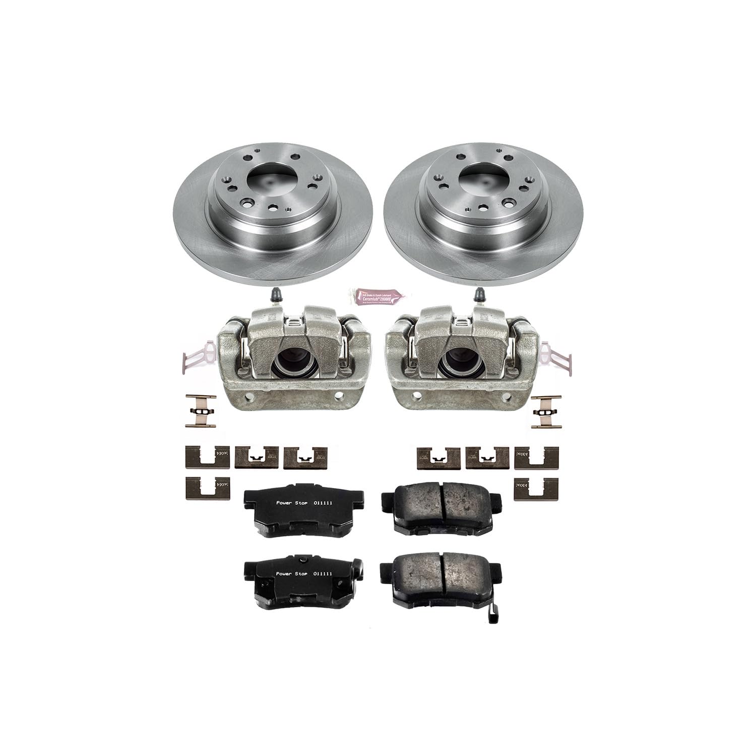 Power Stop KCOE3154 1-Click Autospecialty OE Replacement Brake Kit with Calipers For Acura RL 1999-2001 [Model Specific]