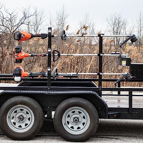 Buyers Products 3-Position Trimmer Rack for Open & Enclosed Landscape Trailers, Holds 3 Weed-Eaters, Made in The USA, Lawn Care Equipment, Landscape Equipment