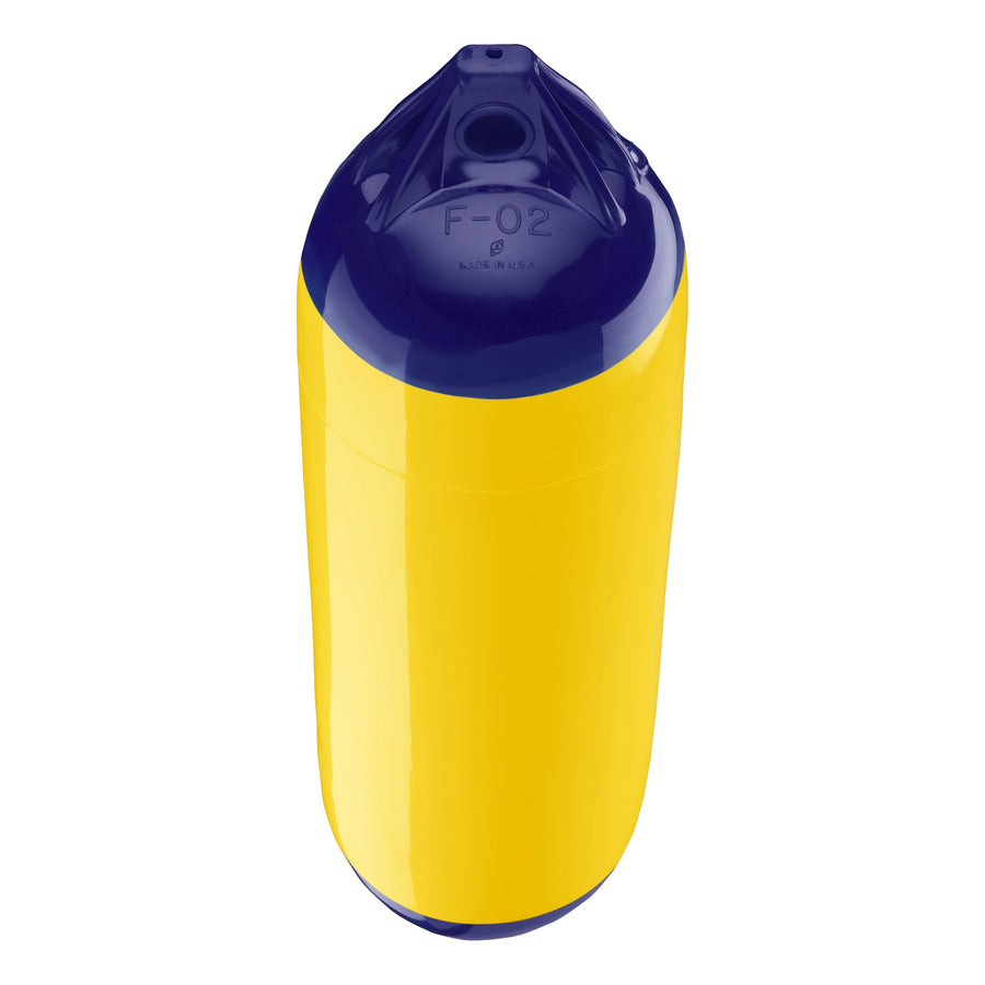 Polyform F-02 Boat Fender F-Series Standard Blue Ropehold - Yellow