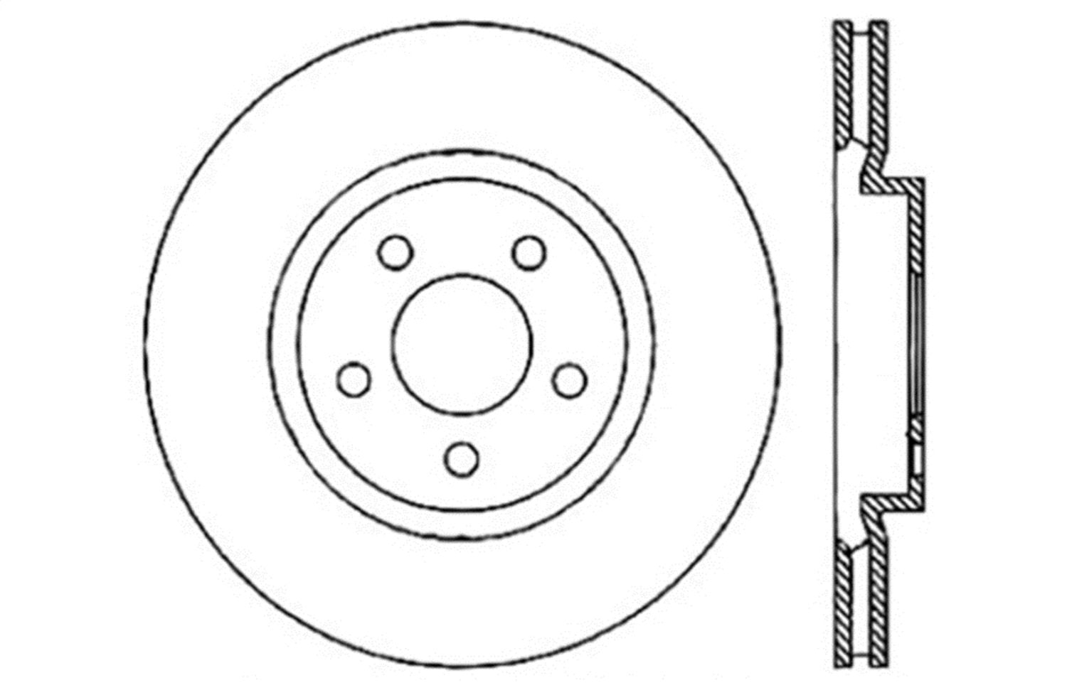 Sport StopTech 128.63061R Cross Drilled Brake Rotor; Front Right