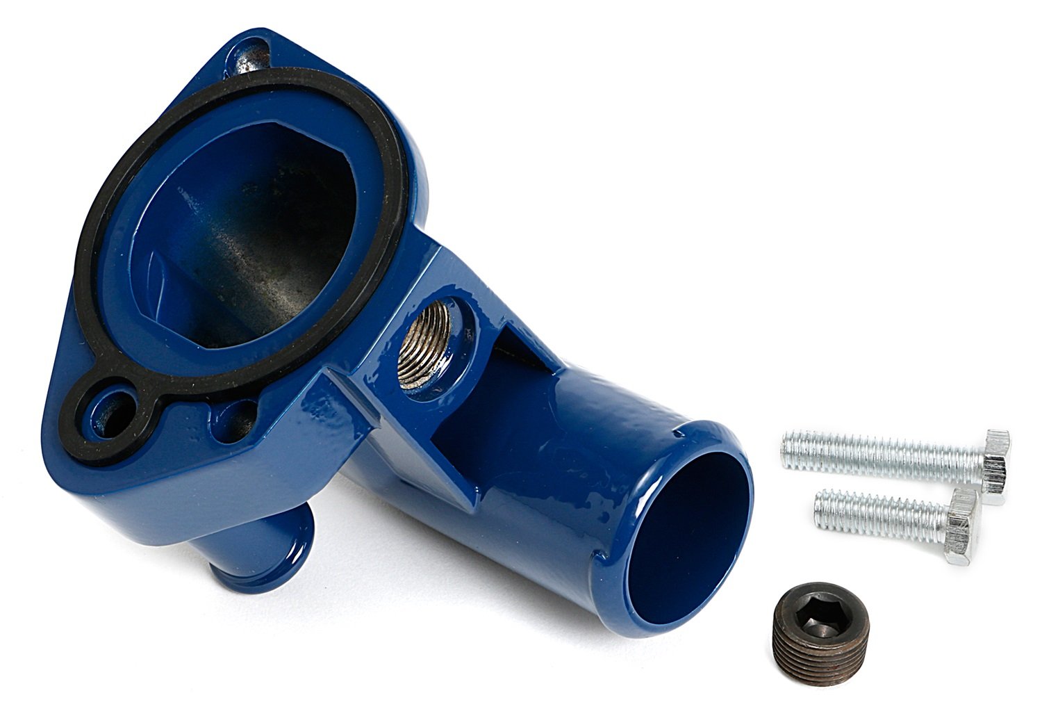 BLUE POWDER COATED TRANS-DAPT PERFORMANCE 79-95 MUSTANG WATER NECK (8343)
