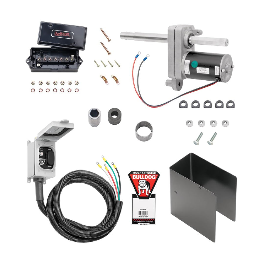 Bulldog Electric Powered Kit 1824180100, 12000 lbs Capacity, Only Works with the Bulldog 12k Planetary 2 speed square jack. It Is Not Compatible With The Traditional Style 2 Speed Or Any Other Jack.