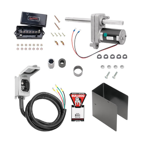 Bulldog Electric Powered Kit 1824180100, 12000 lbs Capacity, Only Works with the Bulldog 12k Planetary 2 speed square jack. It Is Not Compatible With The Traditional Style 2 Speed Or Any Other Jack.