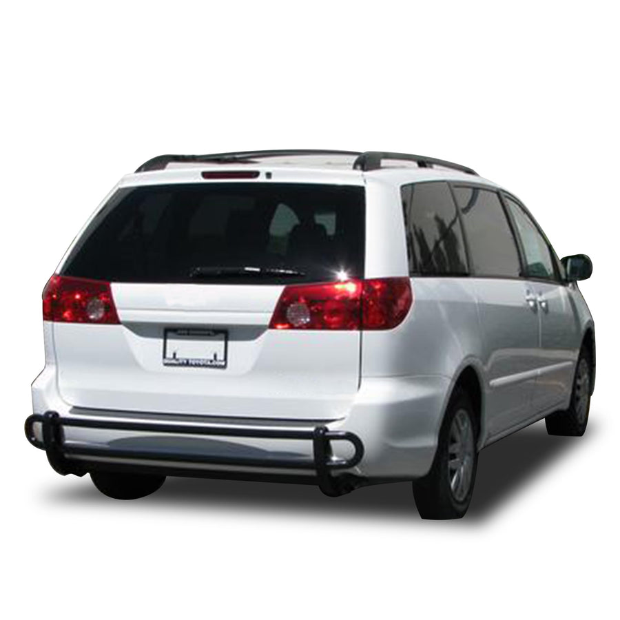 Rear Bumper Guard Black Horse Double Tube Black Compatible with 2004-2023 Toyota Sienna-8TY918A