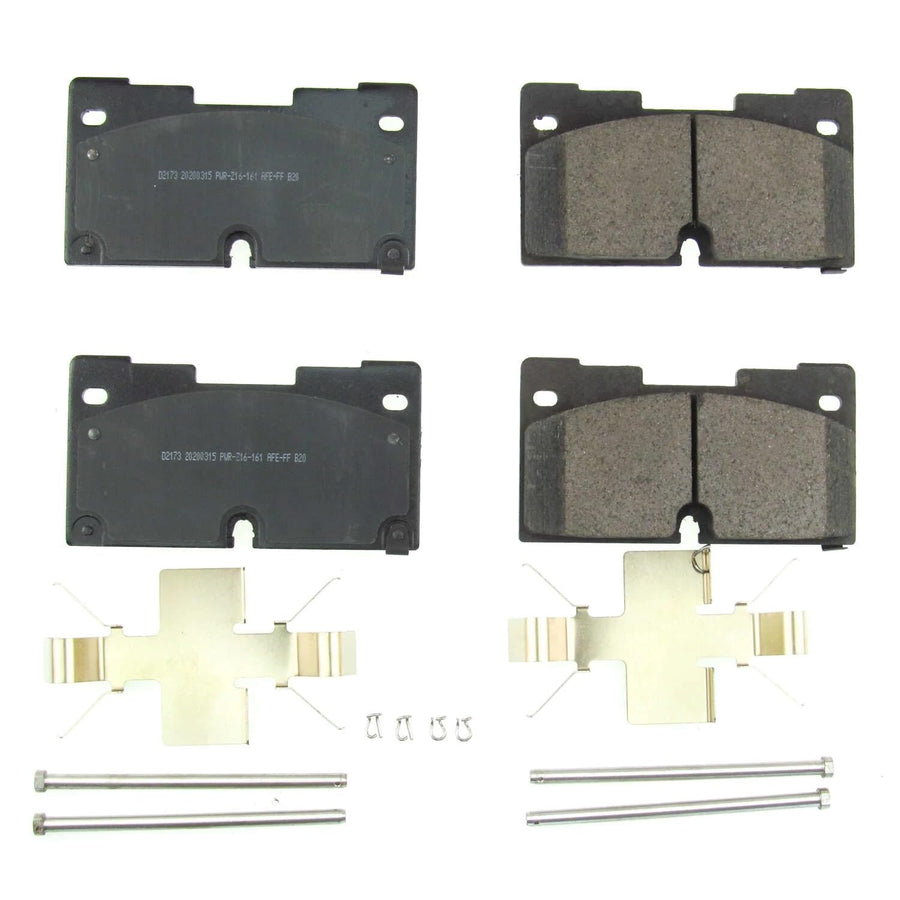 Power Stop Brake Kit Front For Cadillac Escalade 2021-24 |Escalade ESV 2021-24 |Chevrolet Silverado 1500 2019-24 |Silverado 1500 LTD 2022 - Ceramic Brake Pads With Installation Hardware, 17-2173