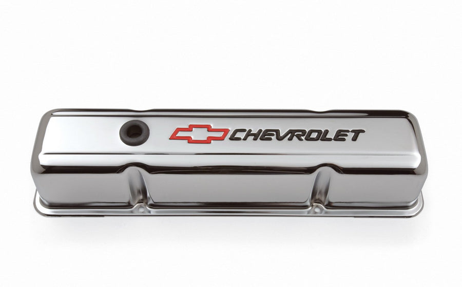 Chrome Proform 141-899 Valve Cover with Baffle, red