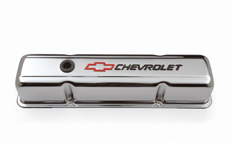 Chrome Proform 141-899 Valve Cover with Baffle, red