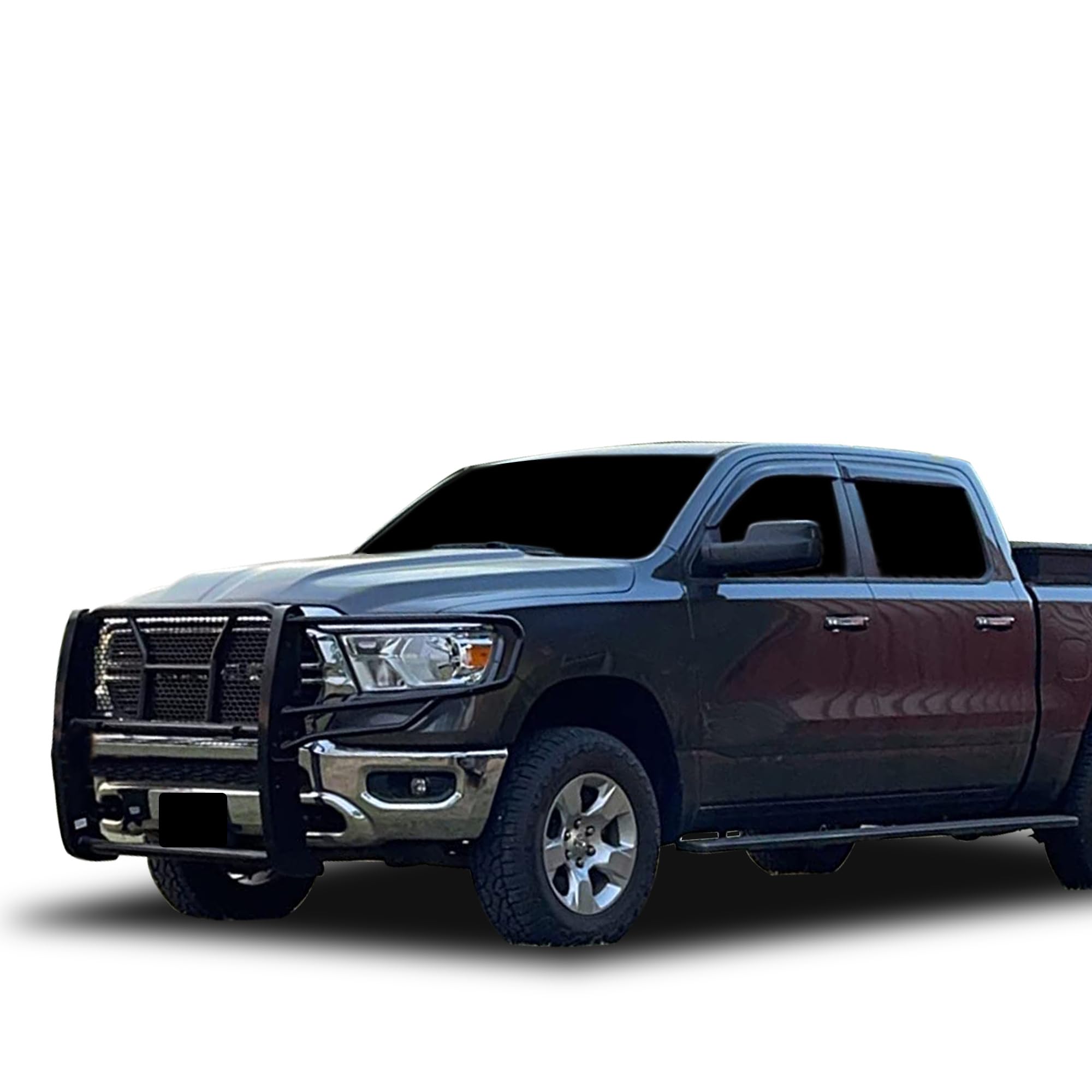 RUGGED Black Horse Heavy Duty Grille Brush Bumper Guard Modular Black Compatible with 2019-2025 Ram 1500-RU-DORA19-B