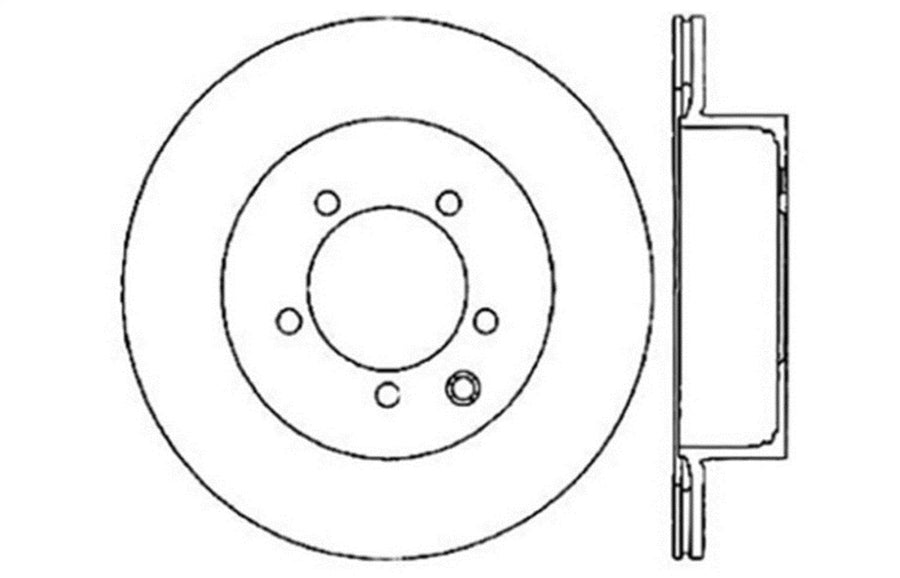 Sport Drilled/Slotted Brake Rotor StopTech 127.42077L (Rear Left), 1 Pack
