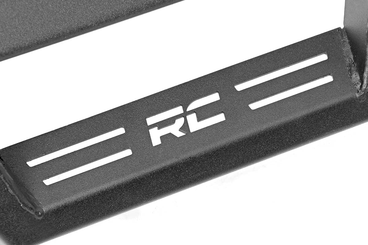 Contoured Rough Country Drop Steps for Jeep Gladiator JT (2020-2025) - Flush Fit Rails with Side Steps