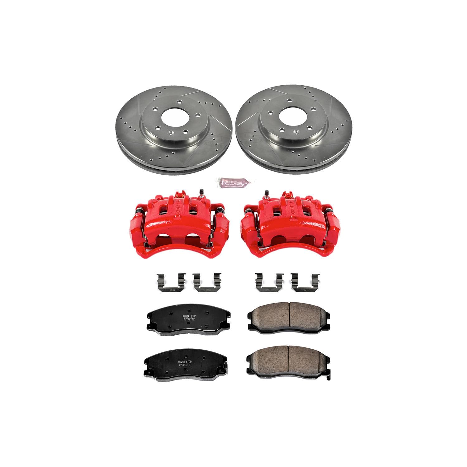 Power Stop Z23 Evolution Sport Performance Brake Kit with Caliper For Chevrolet Captiva Sport, Chevrolet Equinox, Pontiac Torrent, Saturn Vue, Suzuki XL-7 [Model Specific]
