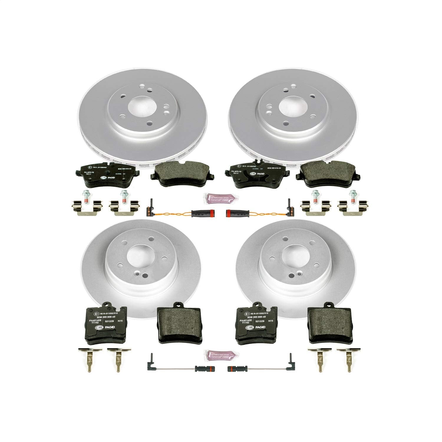 Euro-Stop Power Stop Brake Kit For Mercedes-Benz C, Mercedes-Benz C240, Mercedes-Benz C280, Mercedes-Benz C320, Mercedes-Benz C350, Mercedes-Benz CLK320, Mercedes-Benz CLK350 [Model Specific]