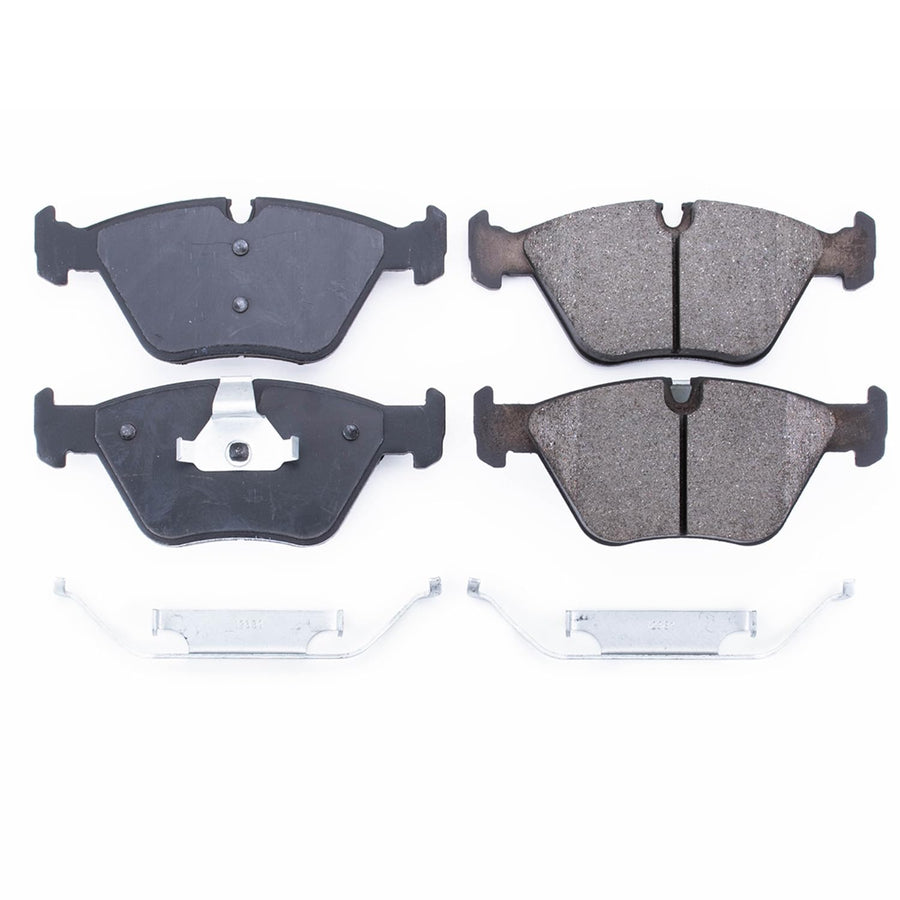 Power Stop Front Brake Kit For BMW 330Ci 2001-06 |330i 2001-05 |330xi 2001-05 |Z4 2006-08 |X3 2004-10 - Ceramic Brake Pads With Installation Hardware, 17-946
