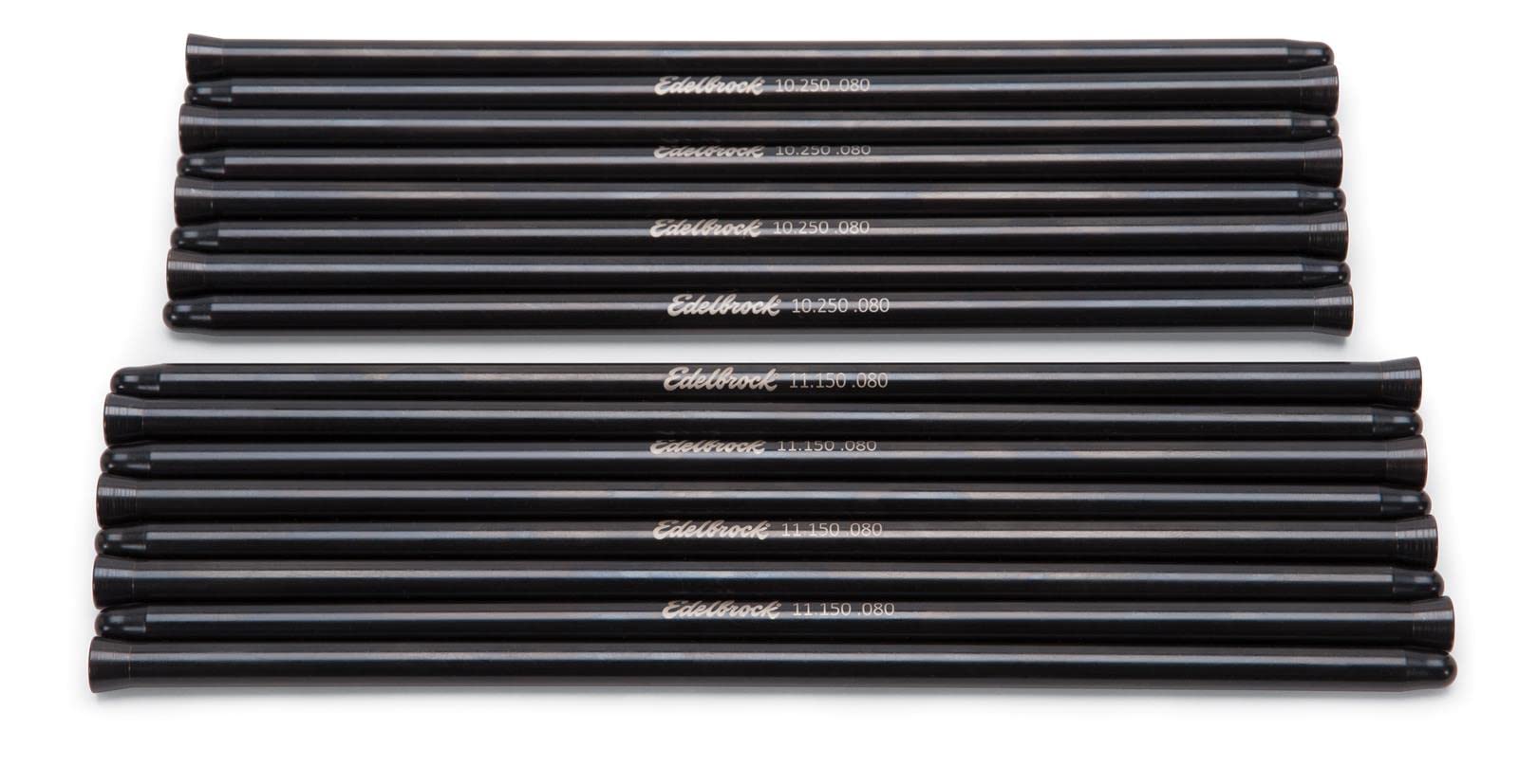 Edelbrock - BB CHRYSLER B-SERIES PUSHROD SET, HYD FLAT TAPPET BALL CUP O.D. 3/8" LENGTH 8.250", 5/16" BALL 5/16" CUP CHROMOLY (SET OF 16) (9619)