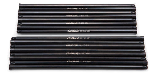 Edelbrock - BB CHRYSLER B-SERIES PUSHROD SET, HYD FLAT TAPPET BALL CUP O.D. 3/8" LENGTH 8.250", 5/16" BALL 5/16" CUP CHROMOLY (SET OF 16) (9619)