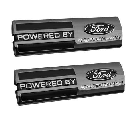Fender Emblems Powered by Ford Performance M-16098-PBFPB - Two-Tone Black & White Pair