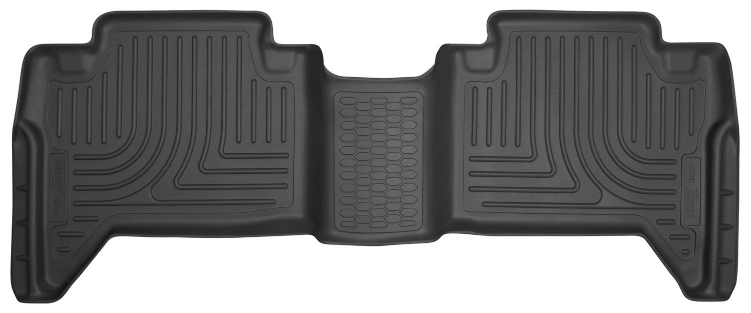 Weatherbeater Husky Liners Floor Mats | Fits 2016-2024 Toyota Tacoma, Double CAB ONLY | 2nd Row, 1-pc Black - 14951